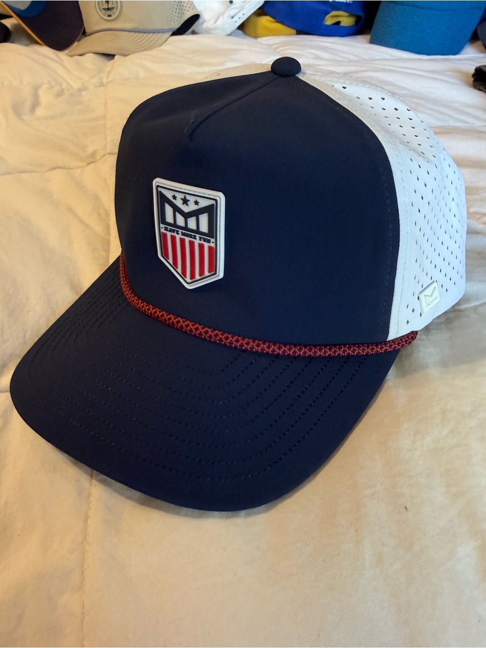 Melin Coronado Americana HYDRO Hat Navy White Red Rope Snapback Size Classic